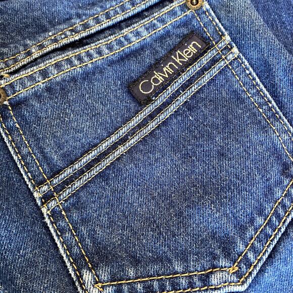 Vintage 80's Calvin Klein Women's High Rise Straight Leg Jeans 7x32 - Picture 14 of 16